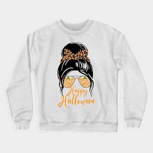 Halloween Leopard Mom Costume Happy Halloween 2021 Halloween Scary And Horror Funny Halloween Day Crewneck Sweatshirt